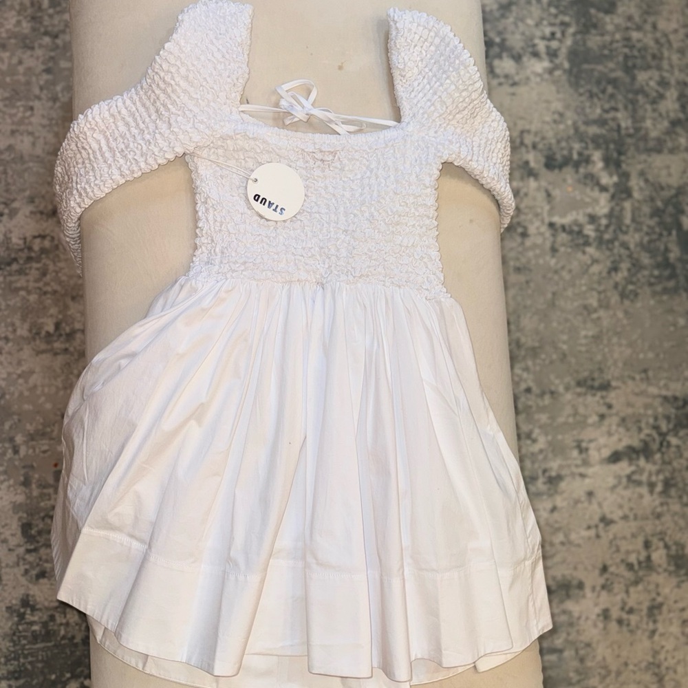NWT STAUD Cotton Smocked Cassidy Dress - Picture 9 of 13